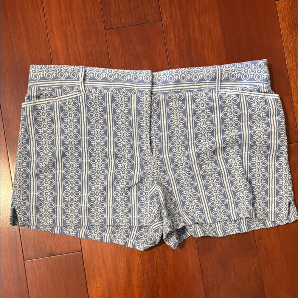 Blue with White embrodiery Women Shorts size 16